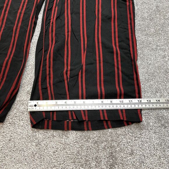 Torrid Paperbag Sweatpants Womens Plus Size 0 Red Black Striped Harem Soft 32x28 - Picture 10 of 10